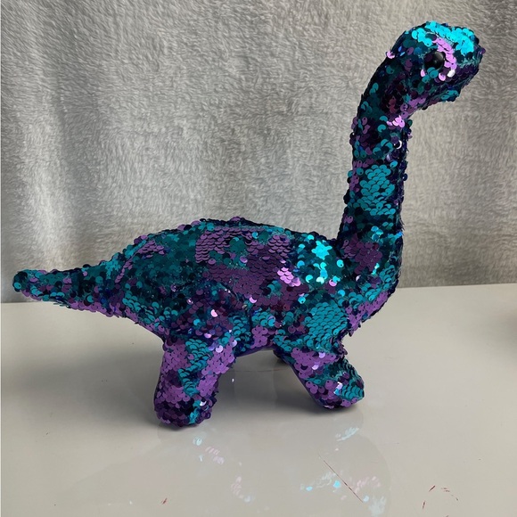 Walking Shimmering Sequin Dinosaur Plush - Picture 2 of 8